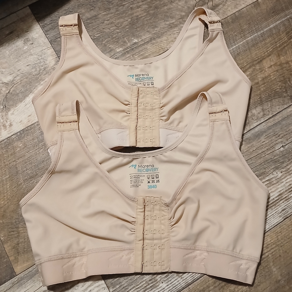 Marena Recovery Front-Zip Nude Compression Bra